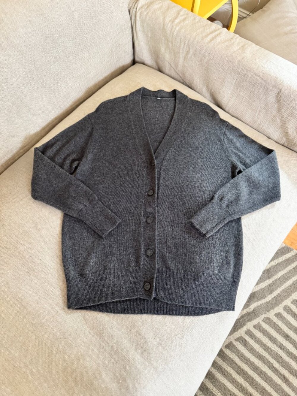 MUJI Washable Wool V-Neck Cardigan